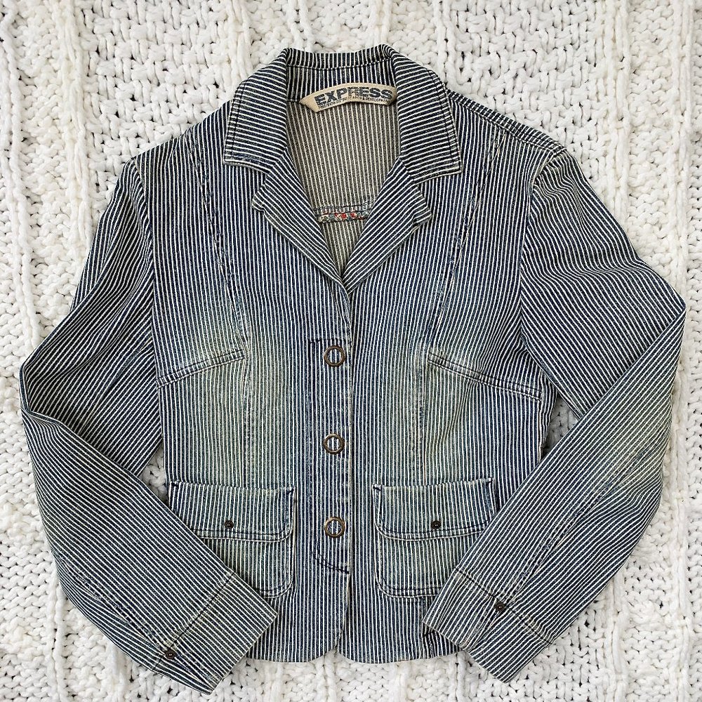 Express Pin Stripe Blazer Jacket